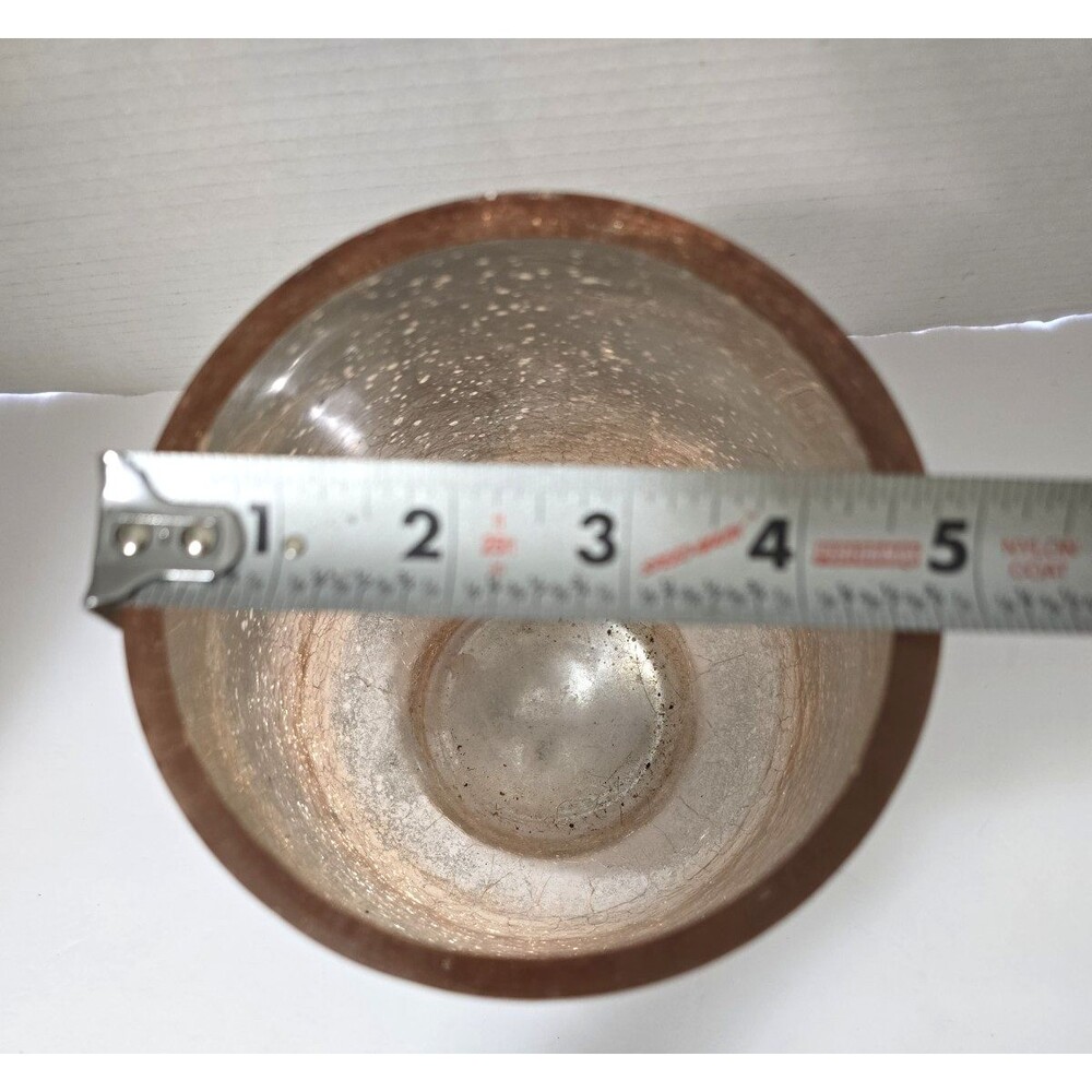 8" Gold Crackle Mercury Glass Candle Jar Holder Large Decorative Home Decor - Picture 6 of 6